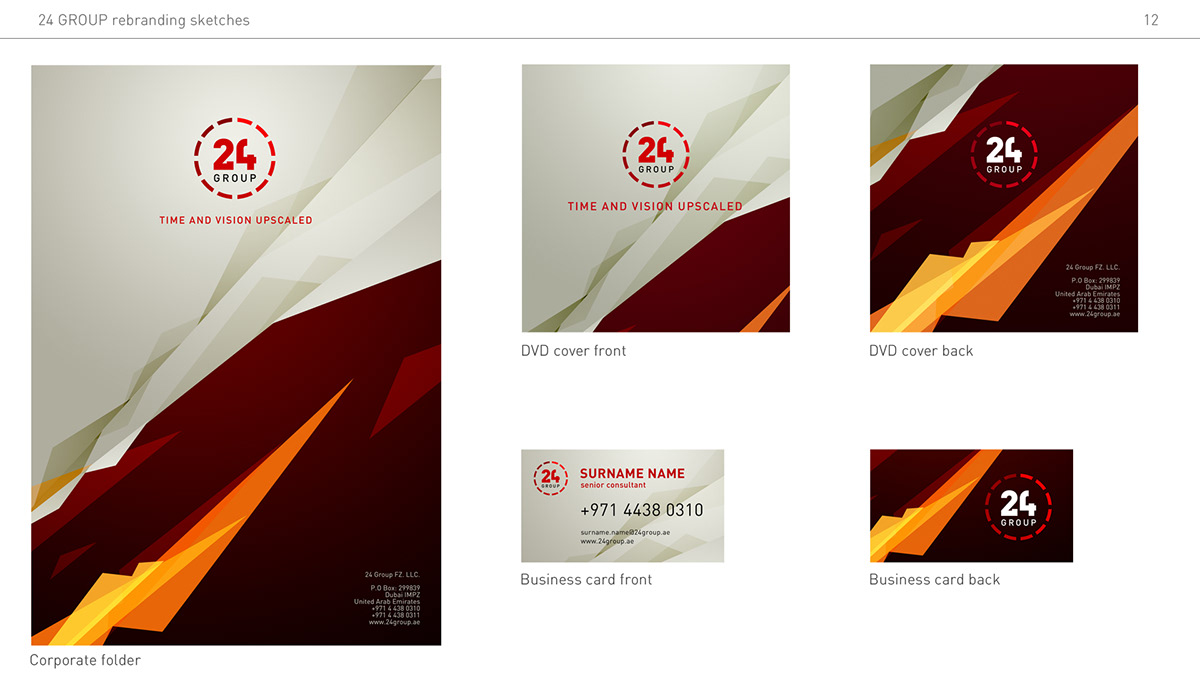 design Rebrand Outdoor Media corporate identity logo business card image