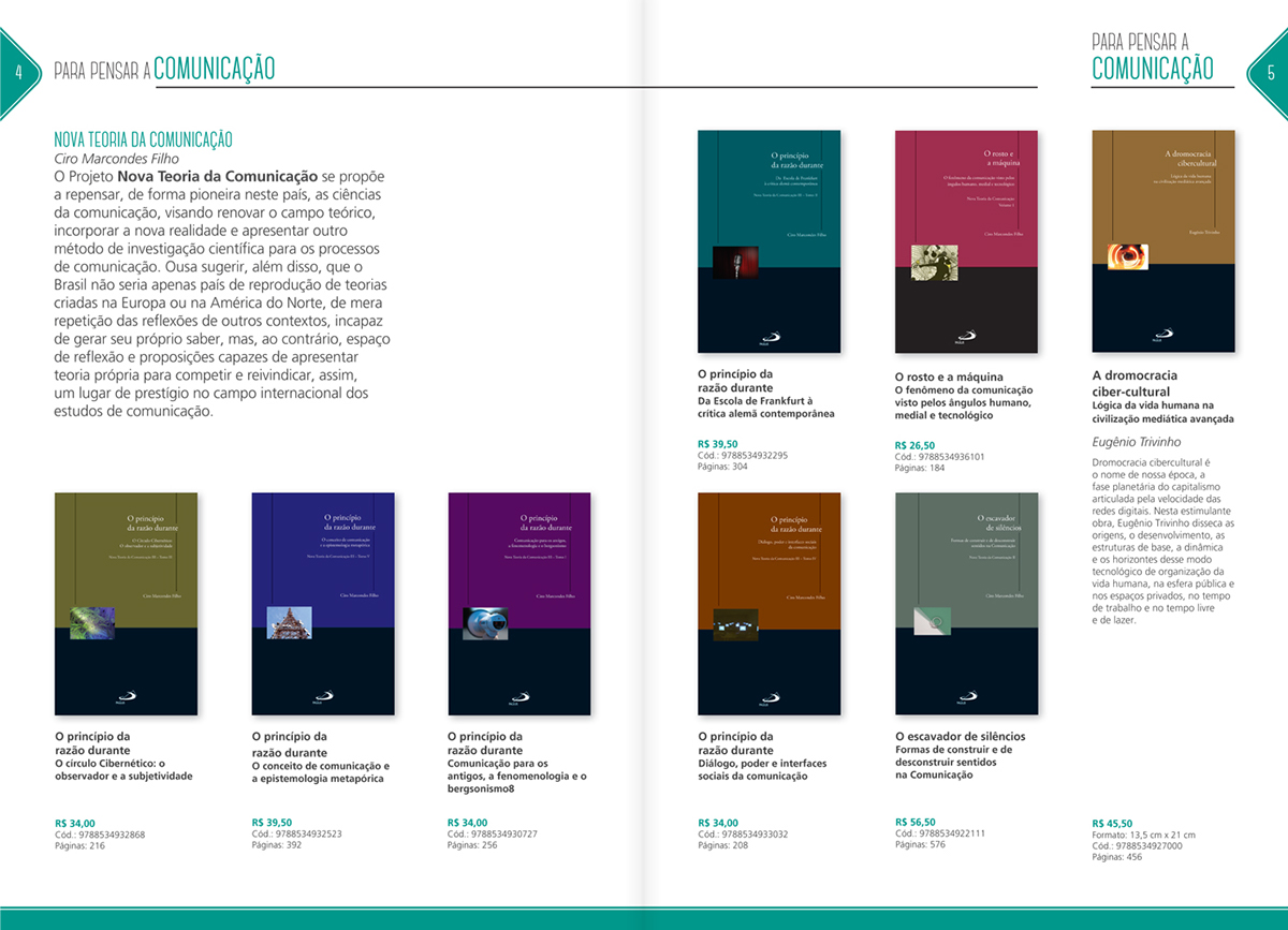 catalogo universidades LIVROS didático diagramação coleção design escola