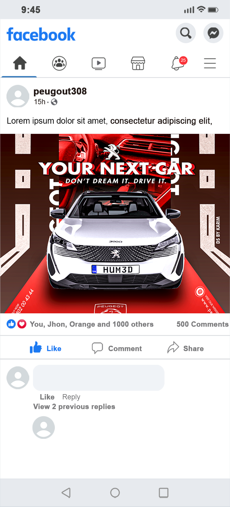 Advertising  automobile automotive   branding  brochure car Flyer Design mercedes PEUGEOT social media