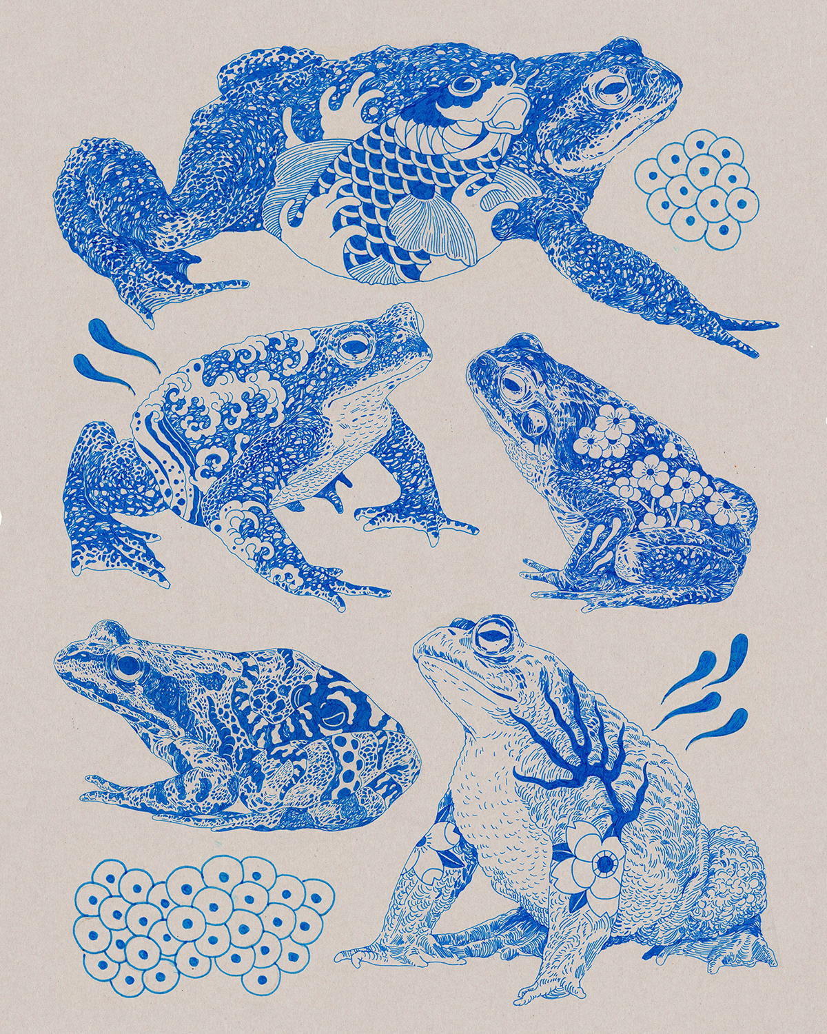 Drawing  ILLUSTRATION  animal illustration toad japanese art tattoo ink