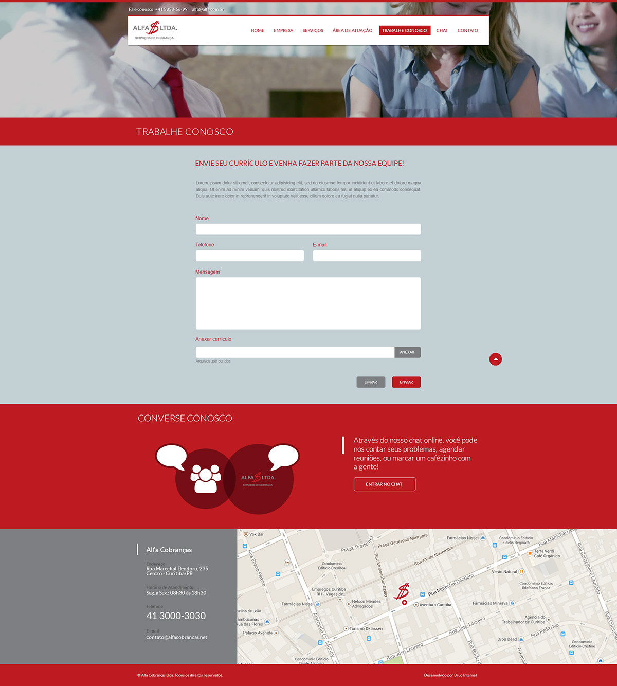 red blue business Responsive flat clean tie company invoice