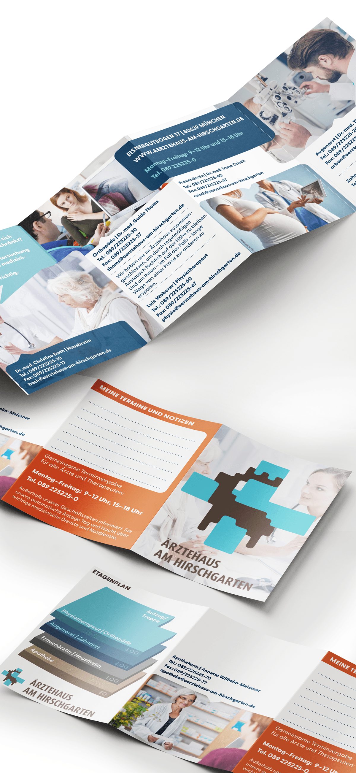Abschlussprüfung brochure Broschüren design flyer Mediengestalter prüfung Zwischenprüfung