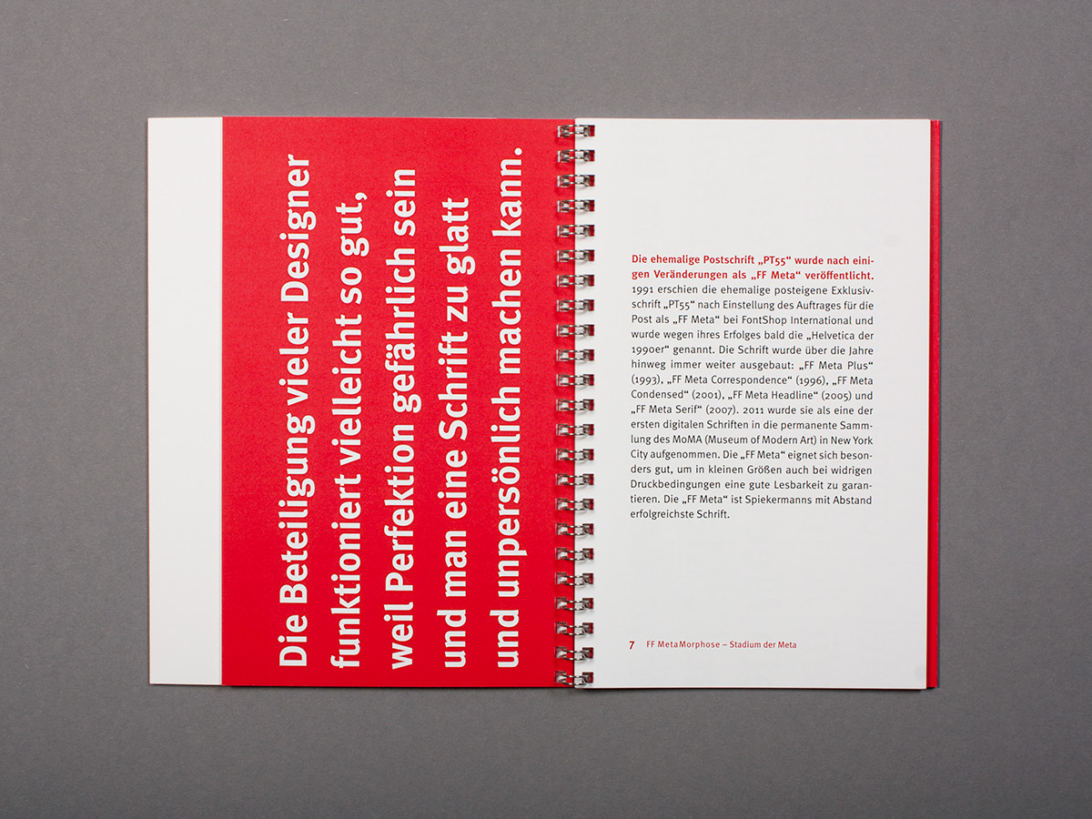 ff meta schrift typografie erik spiekermann Museum Hamburg ausstellung folder Muthesius Kunsthochschule