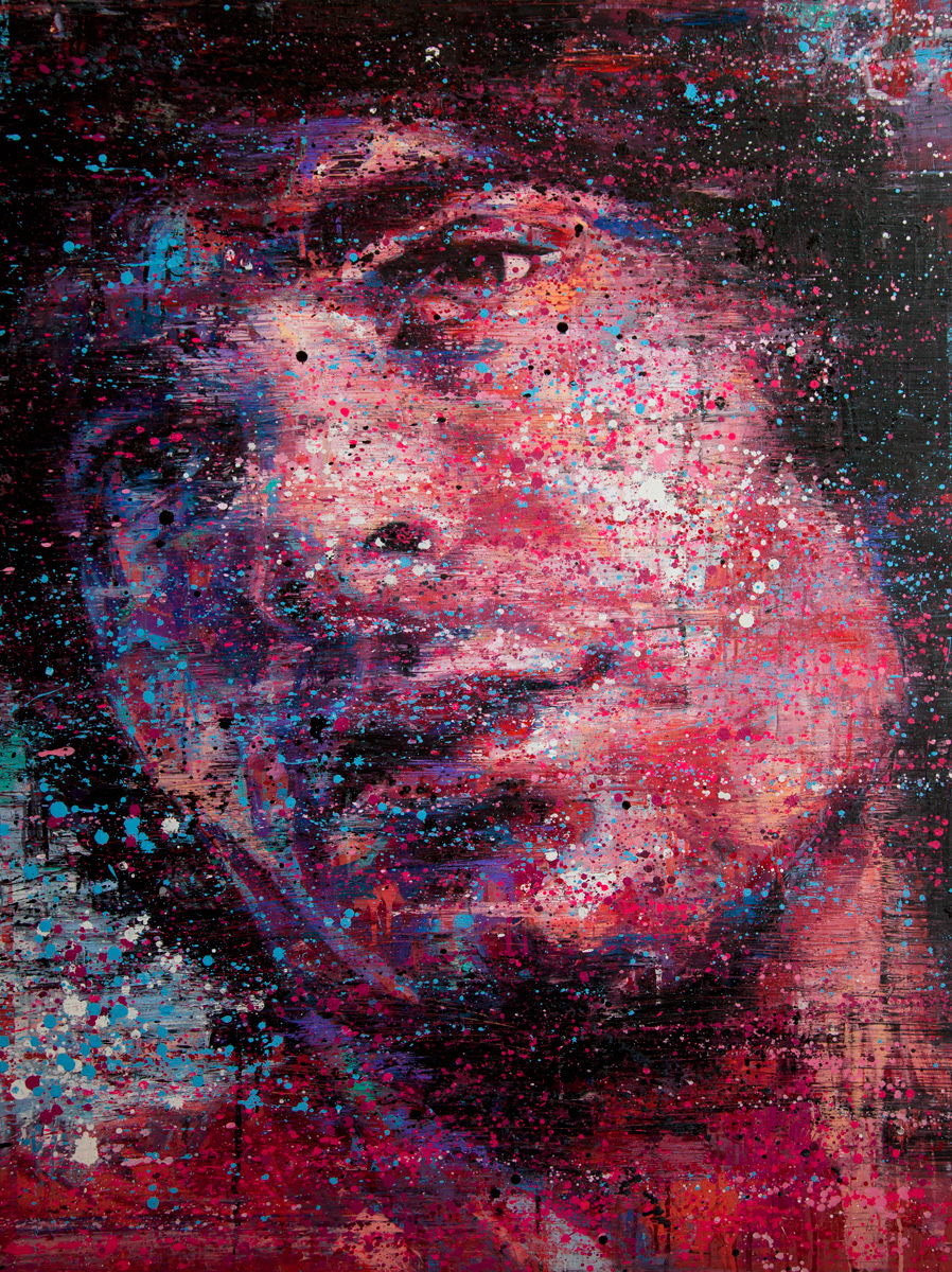 JOSH MIELS Joshua Miels Spots dots paint portrait artist face Colourful 