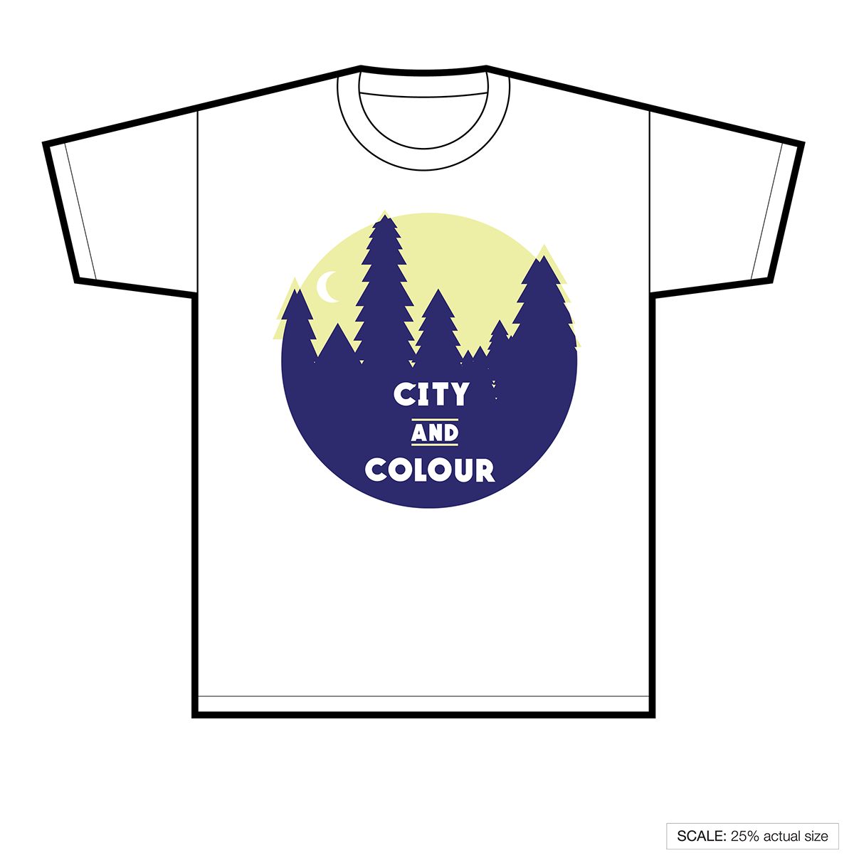 city and colour concert poster band tshirt Landscape paper Cutouts