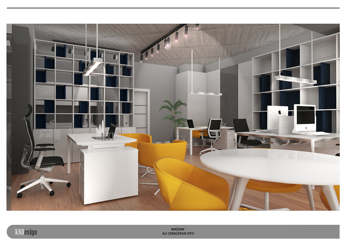 Office design Interior architect architectural Render postproduktion SketchUP photoshop portfolio