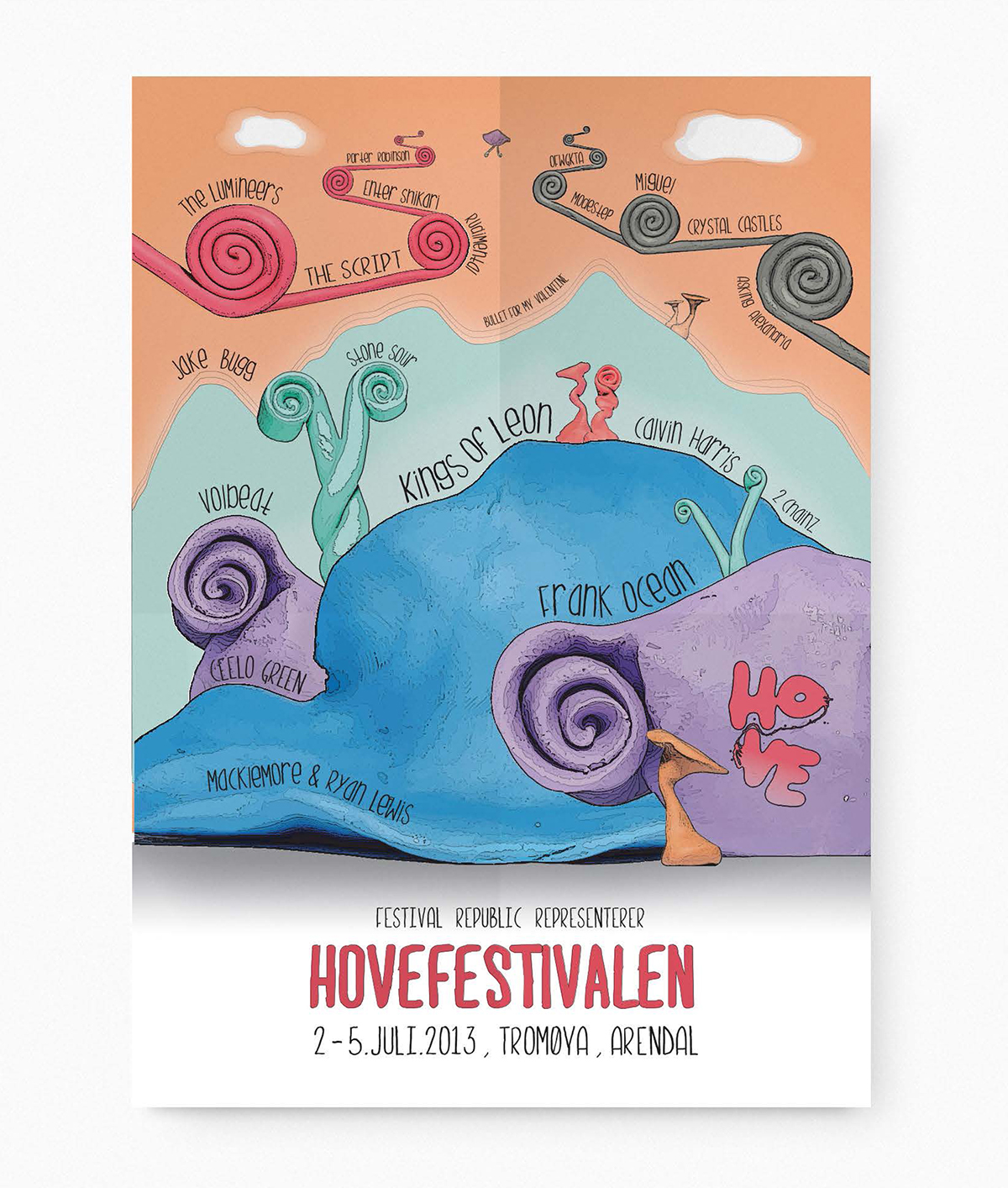 School Work poster plastalina Hovefestivalen