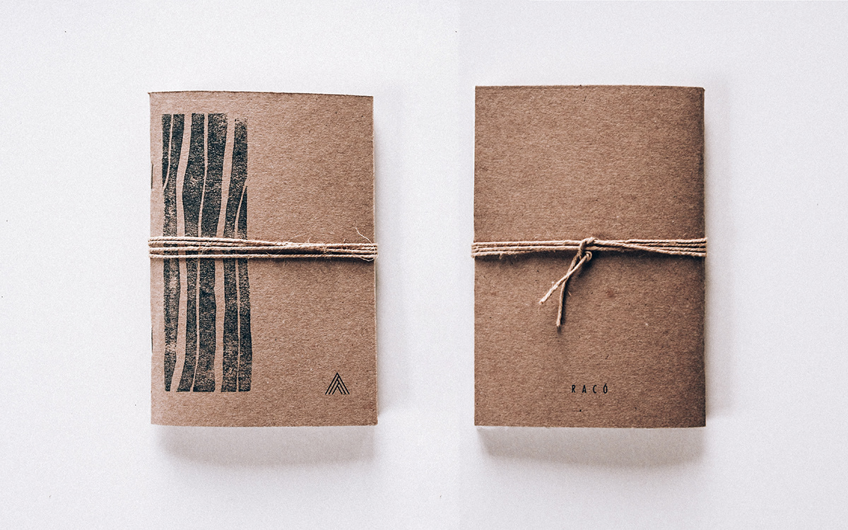 brand handmade identity libreta linoleo natural notebook papers slow texture