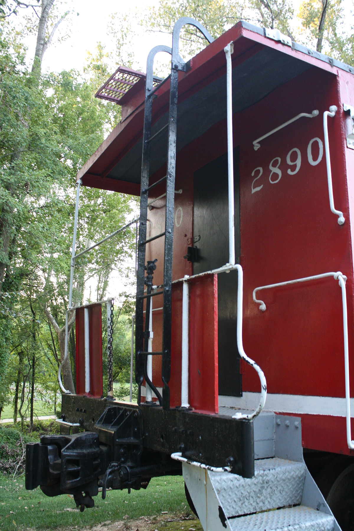 trains caboose red phopto Park
