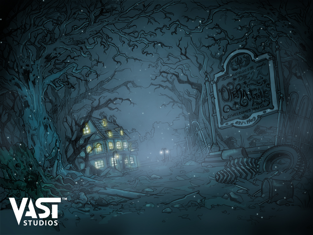 vast studios background dark asylum Victorian hidden object game bigfish games Scary colorful Moody exaggerated