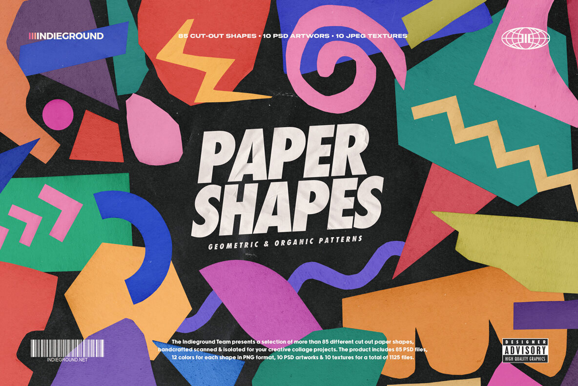adobe illustrator Classic geometric matisse paper pattern shapes vector