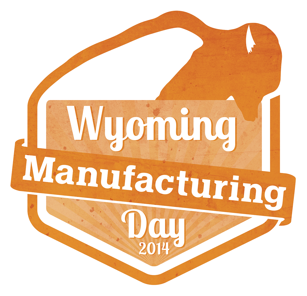 manufacturing Wyoming logo Event Buffalo orange celebration poster flyer brandidentity shirt sticker ad
