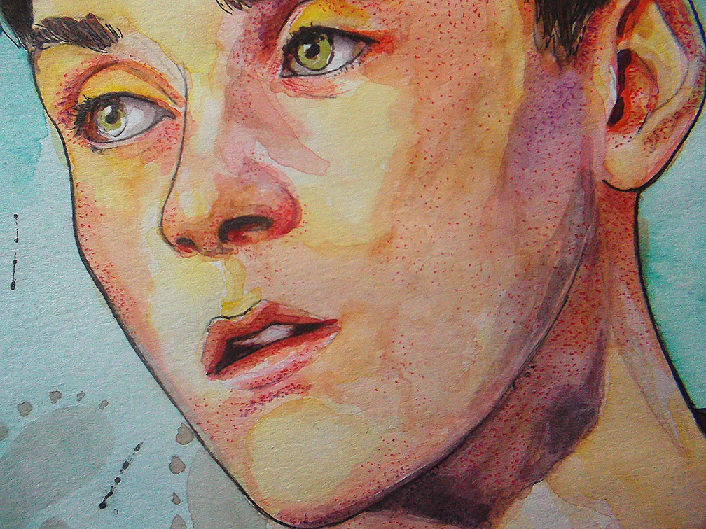 Male Models Clement Chabernaud Alex Libby Anders Hayward watercolor ballpoint pen