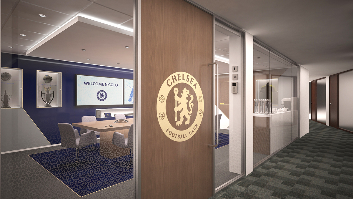 Chelsea FC West Stand Interior Hospitality rennovation update football