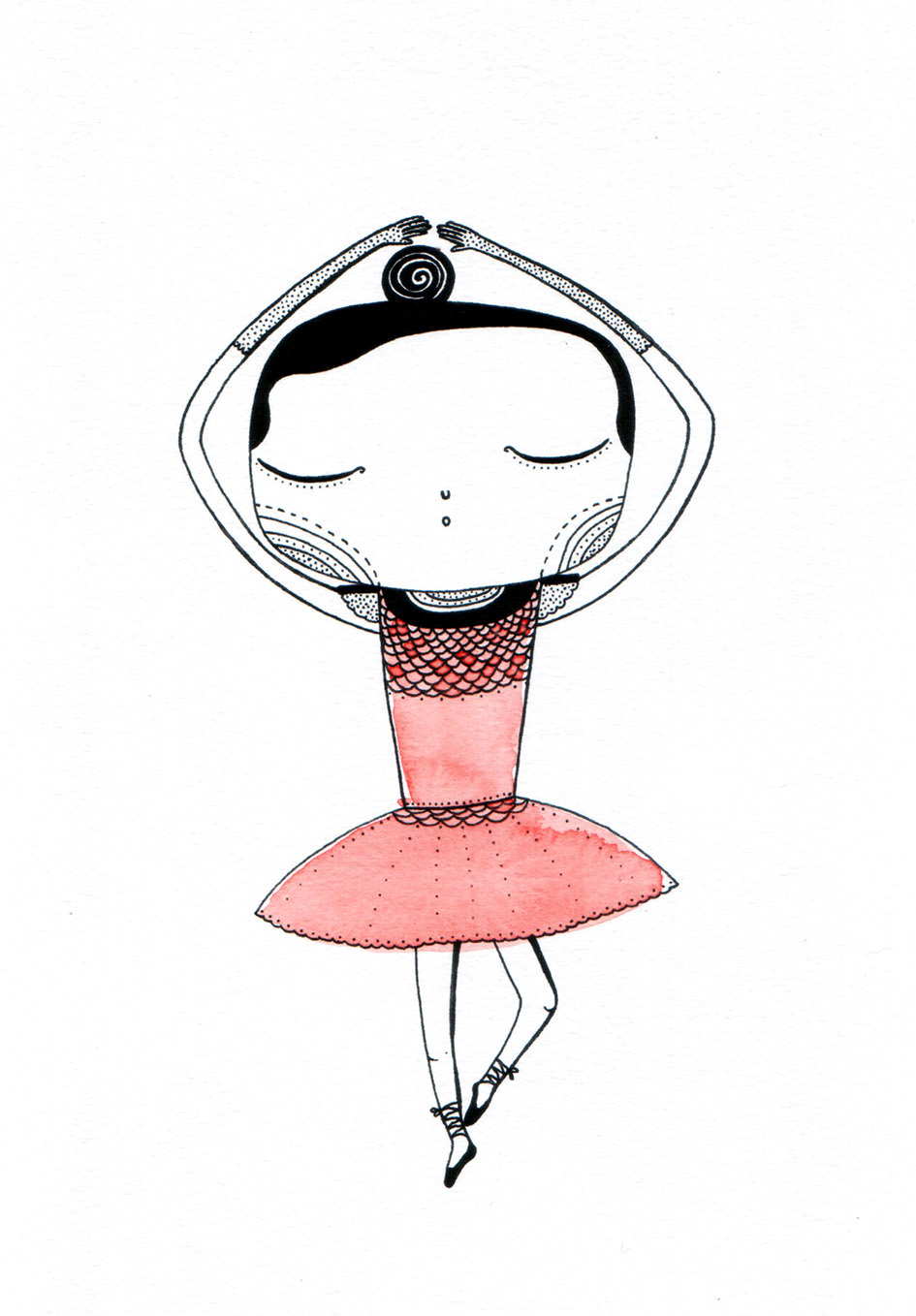 ilustration bailarina aguarela