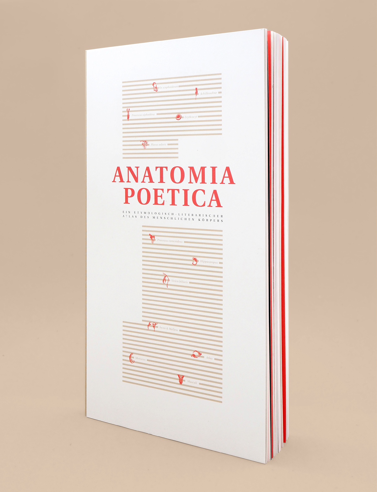 anatomy anatomia poetica book atlas literature bone Cell blood poem red serif Anthology translation Latin