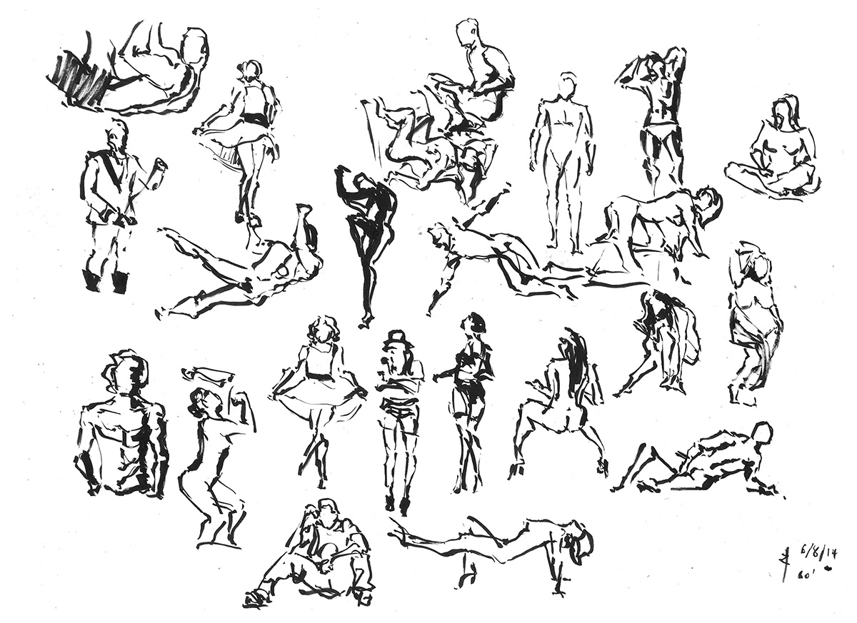 gesture sketches pose quickposes 60 seconds 