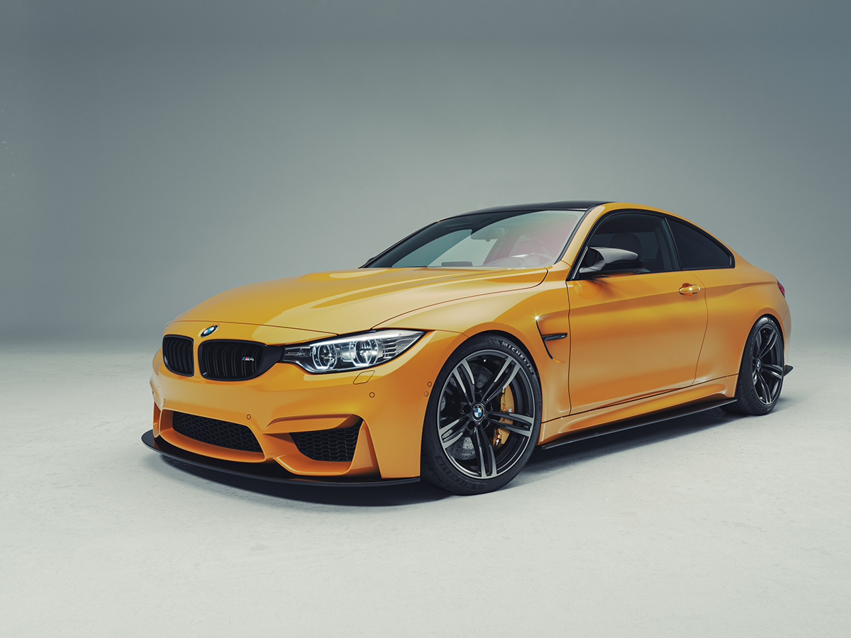 3dsmax automotive   BMW car CGI corona photoshop studio White yellow
