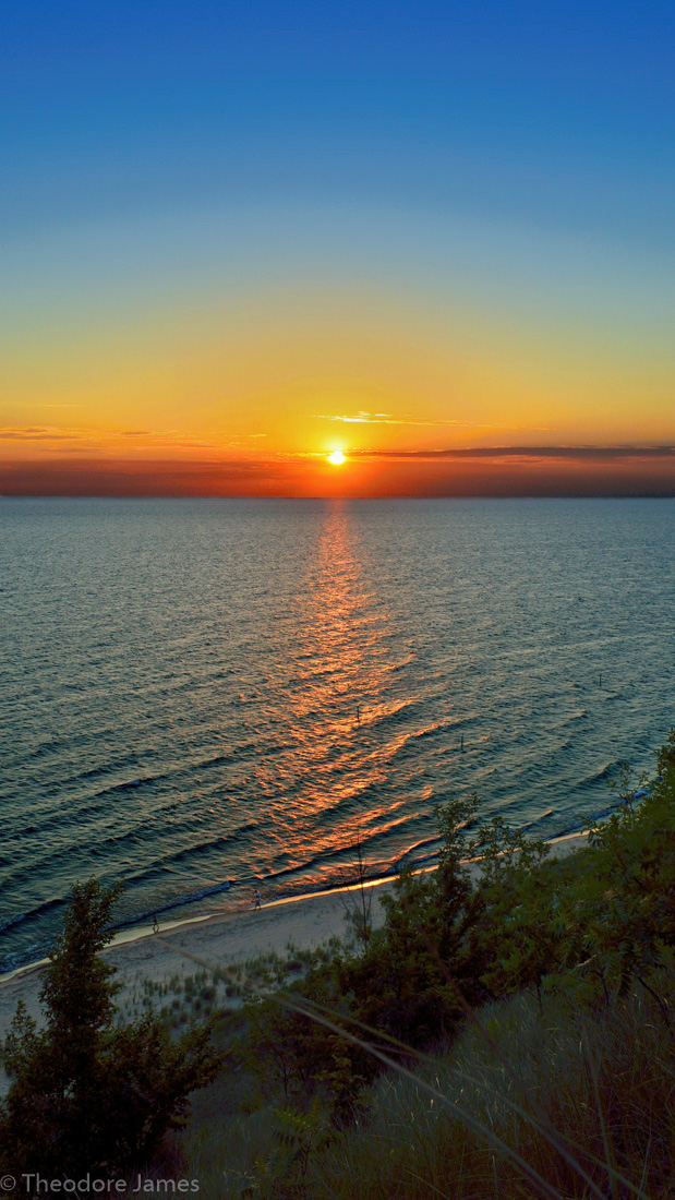 Adobe Portfolio lake michigan sunset change of seasons Michigan great lakes beach