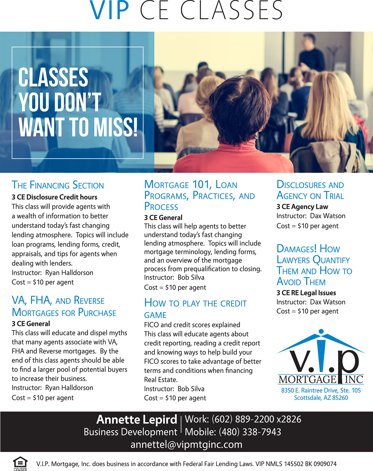 continuing education classes flyer