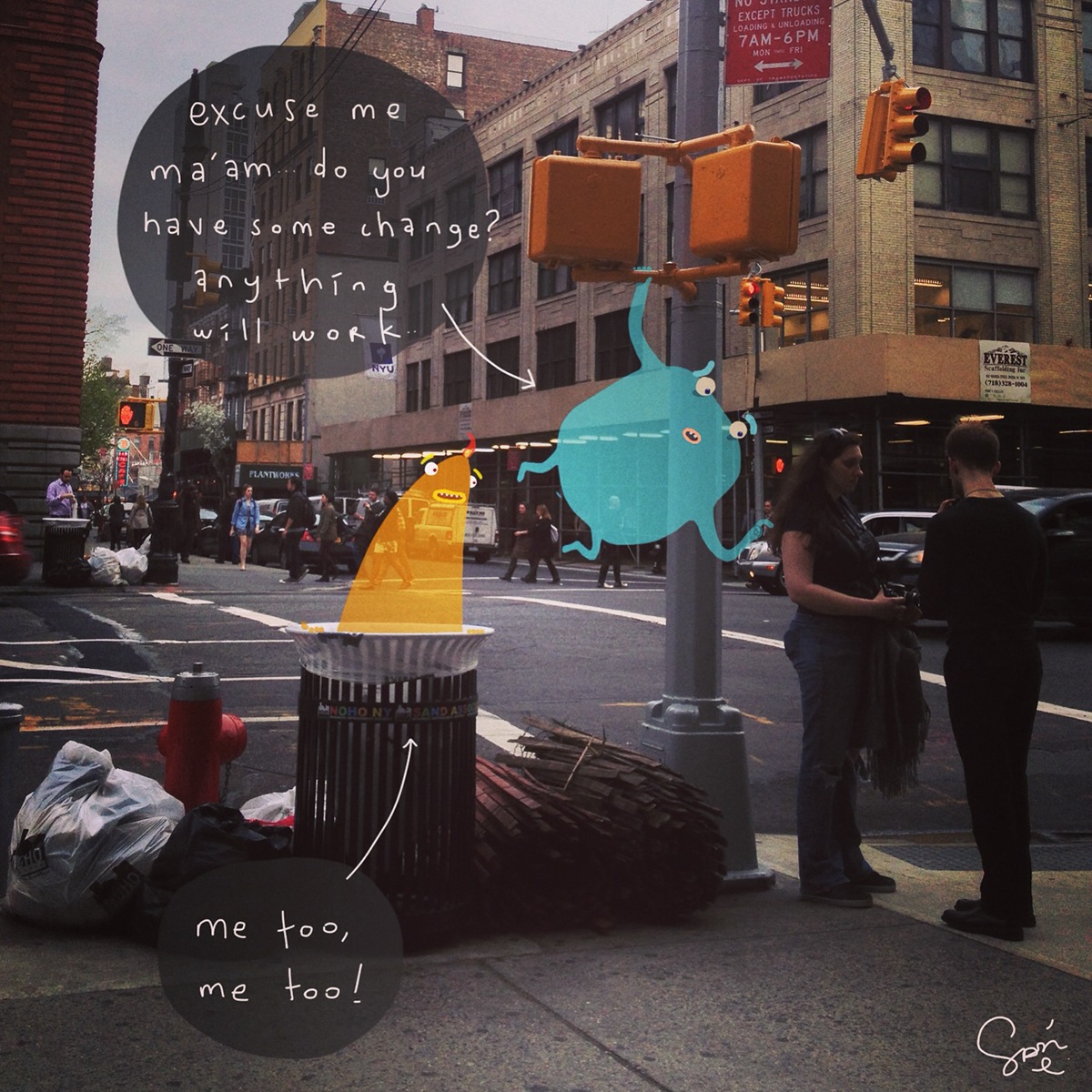 New York monster iphone iPad Manhattan Brooklyn cartoon Character