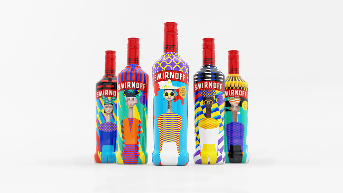 hp Smirnoff bottle Diversity different Packaging product design  Character design  special edition D4D