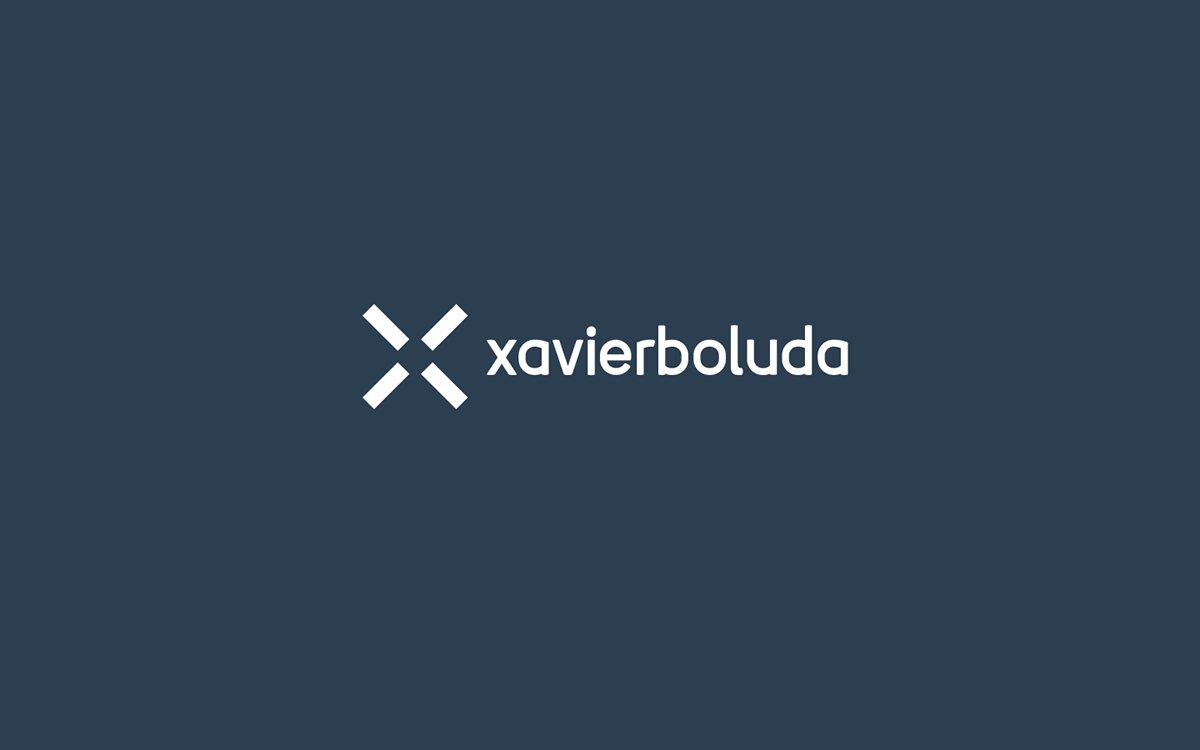 xavier boluda re brand "X" cross logo rebranding Filmmaker design graphic minimal minimalistic