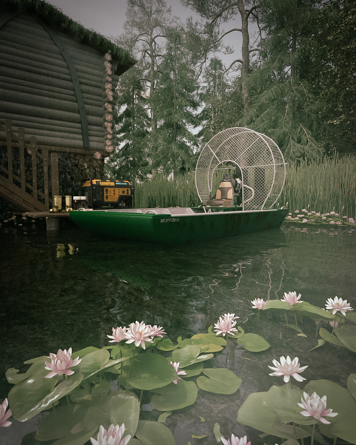 3D cinema 4d louisiana new orleans redneck Render swamp water