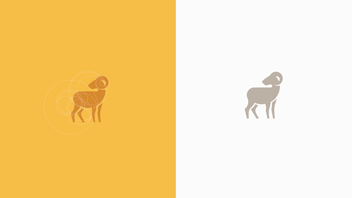 graphicdesign design graphics Illustrator logo print design  animal symbol Bighorn Sheep dublin