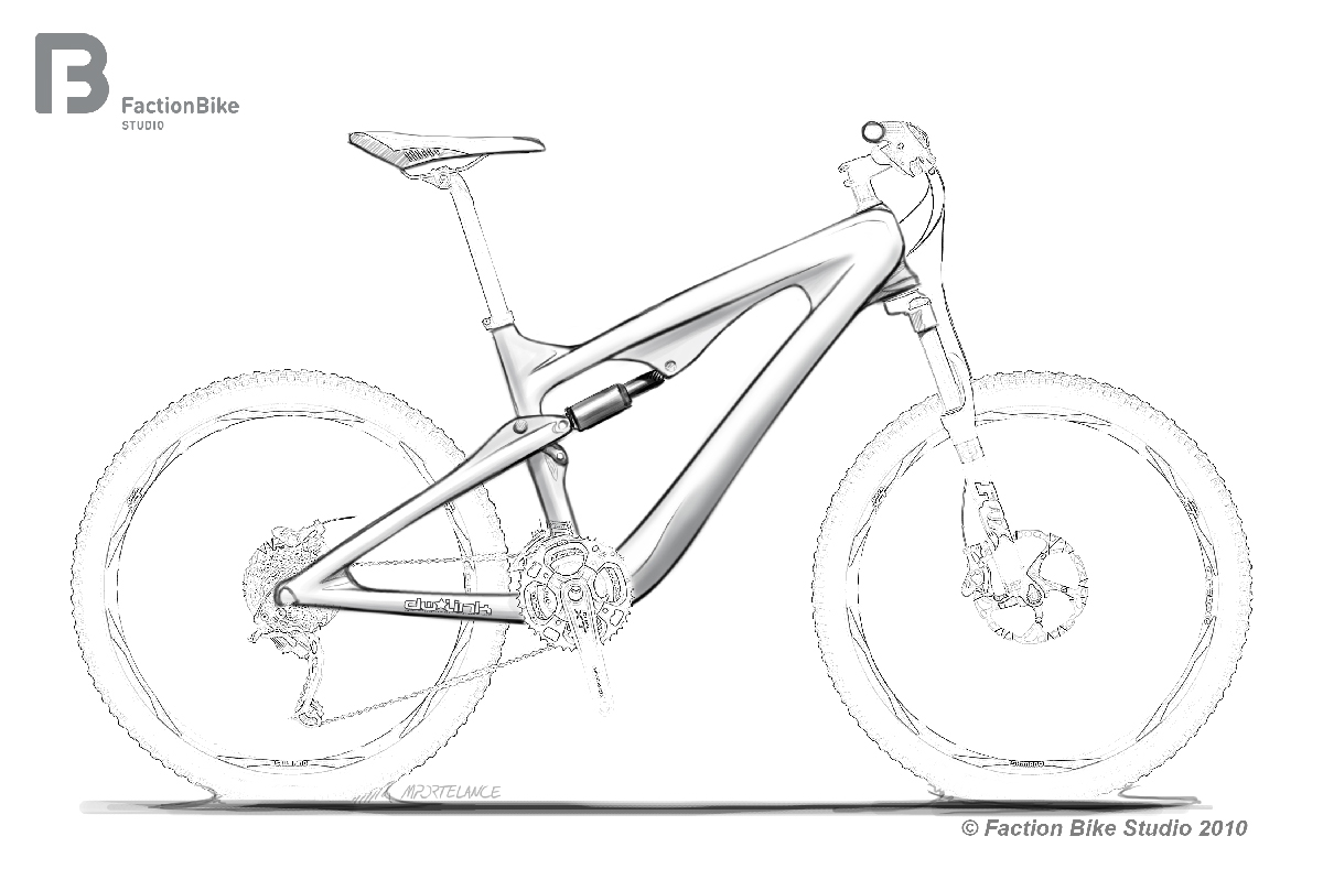mountain bike MTB sketch