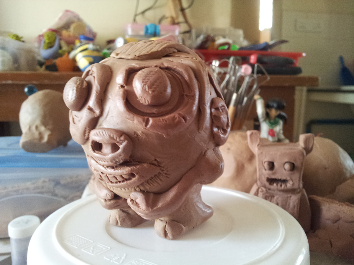 clay Sculpt toys resin cast design indie Work  Custom art model