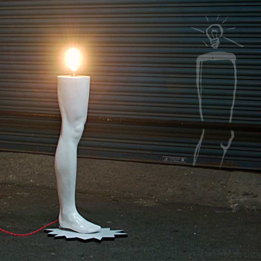 StorqueStudios london product designers made from rubbish Colin Sweetman wojtek kawczyk Martyna Wegrzyniak get me a leg lamp