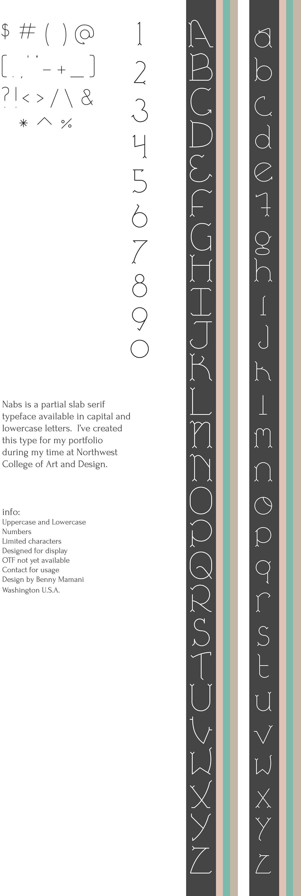 NABS  typography type Typeface decorative display type