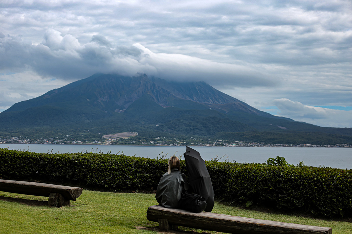 The volcano Sakurajima in Kagoshima