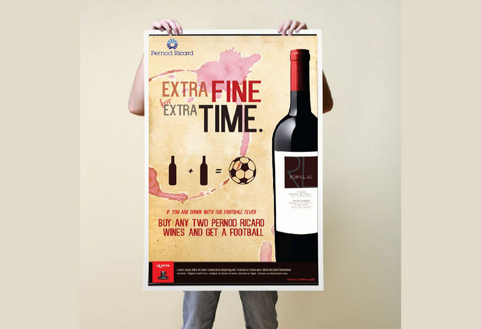 Promotional creatives pernod Ricard India Wines