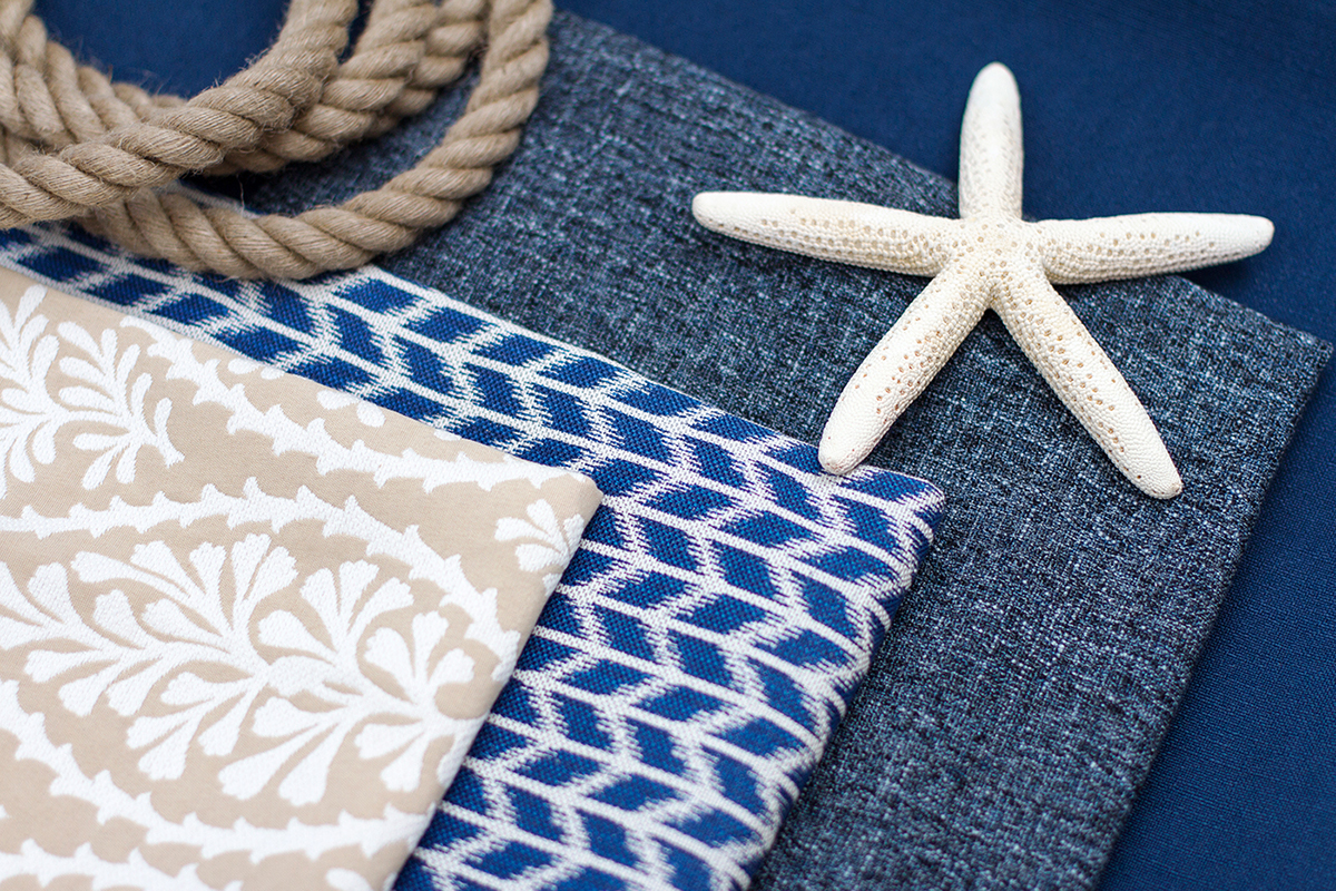 Product Photography still life tabletop fabric swatches nautical Neutral natural