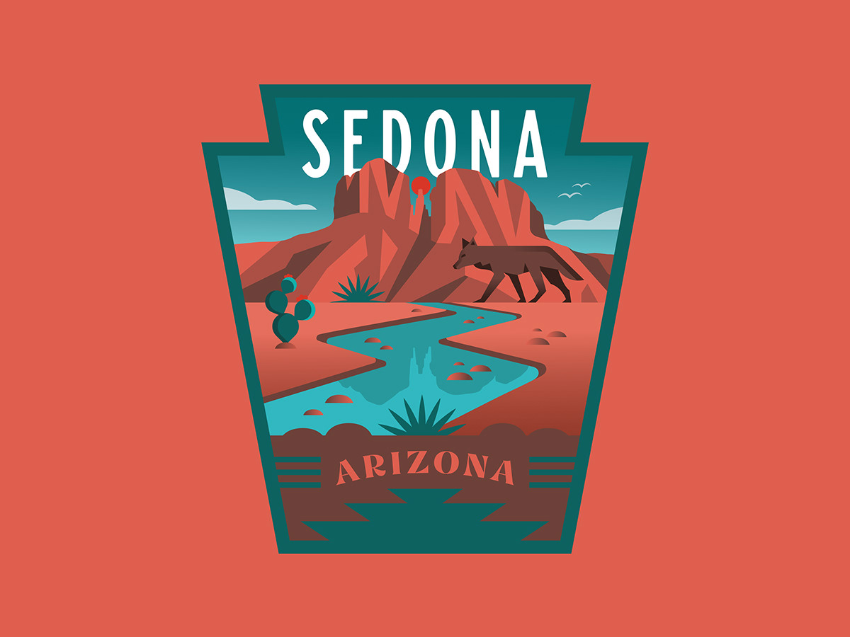 adobe illustrator arizona arizona illustration hiking Nature outdoors sticker Sedona sedona arizona sticker vinyl sticker