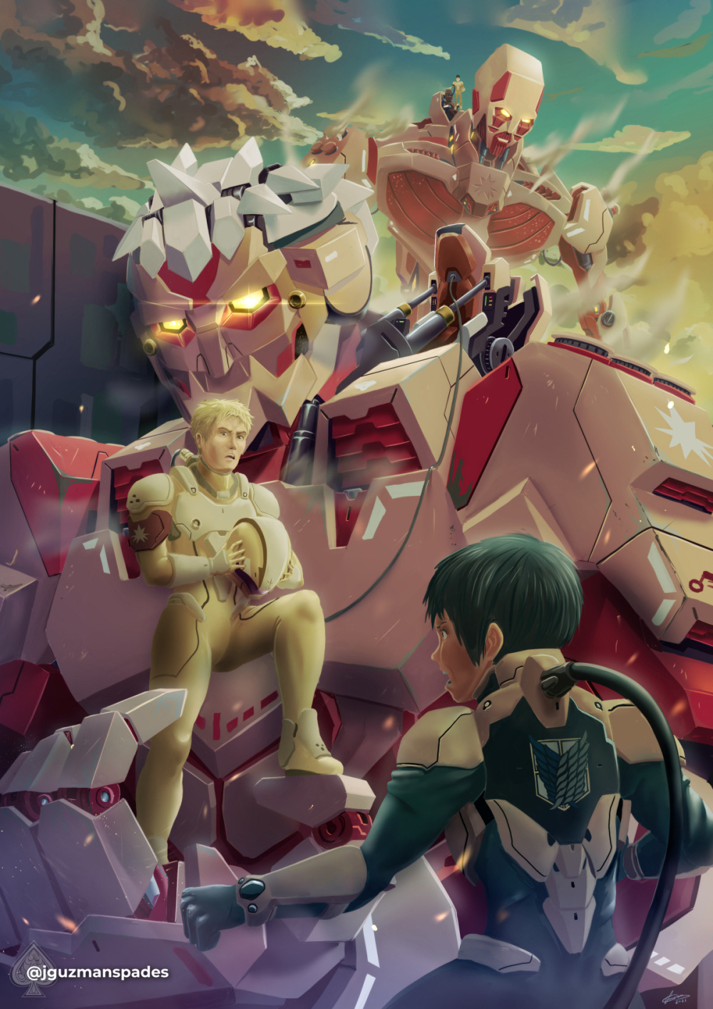 attack on titan commissions concept design Digital Art  kaiju mecha miscellaneous Sentai ZENKAIGER