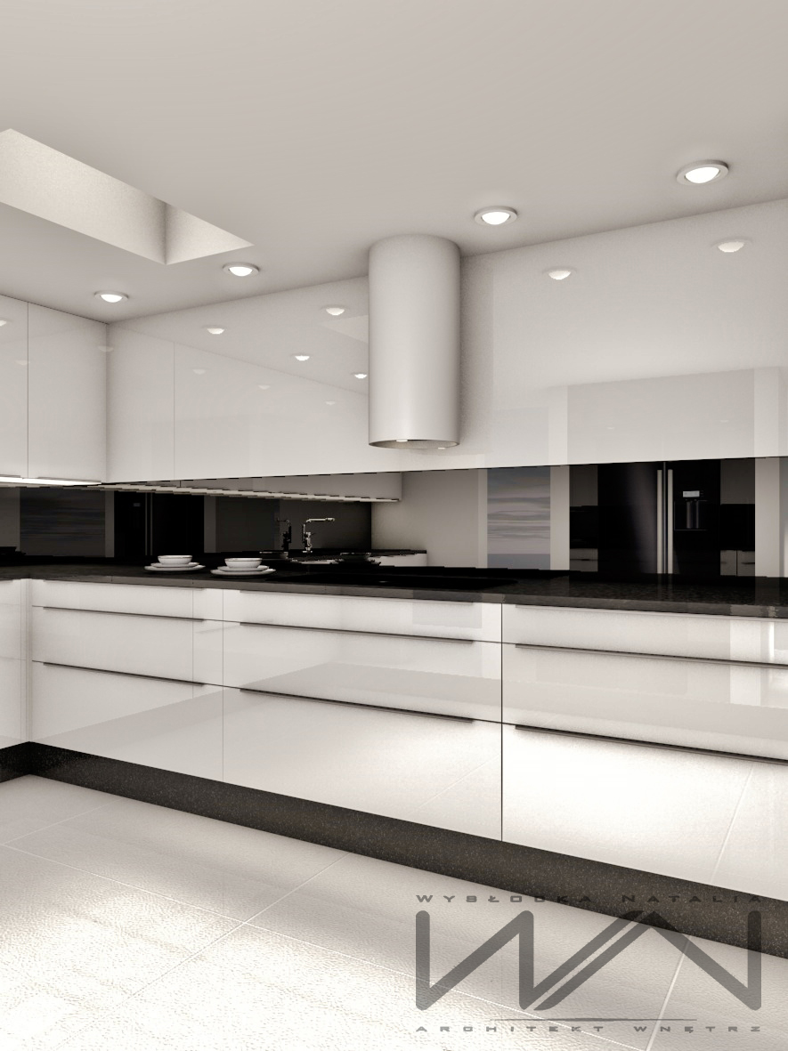 Black&White - Kitchen gdynia shine