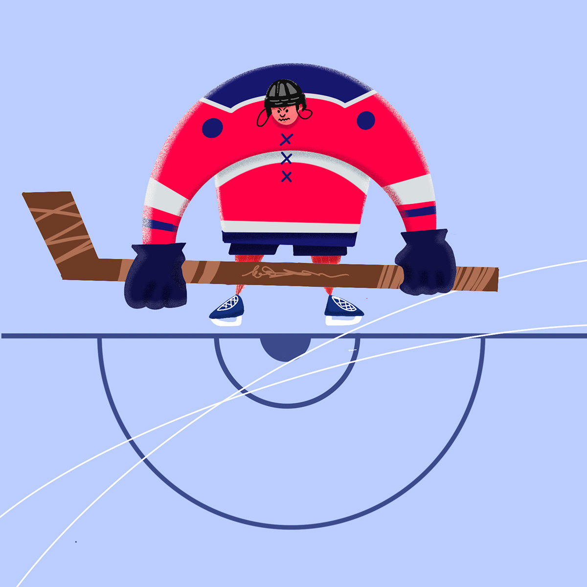 player ILLUSTRATION  goal funny illustration ice hockey ice hockey player