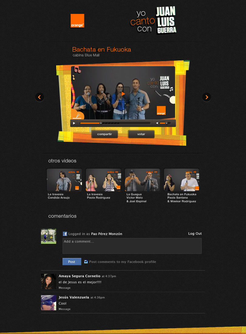  app application design Web Juan Luis Guerra orange orange dominicana
