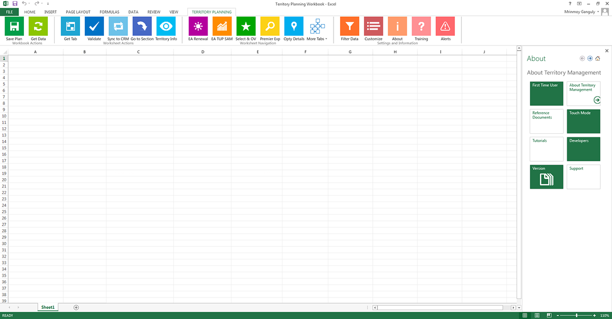 user interface metro style Microsoft Excel