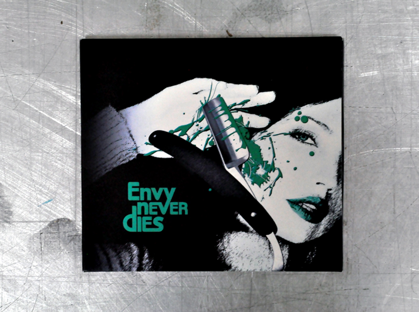 cd band logo graphics envy envy never dies design club  Greece alternative rock cover brand case typographic award