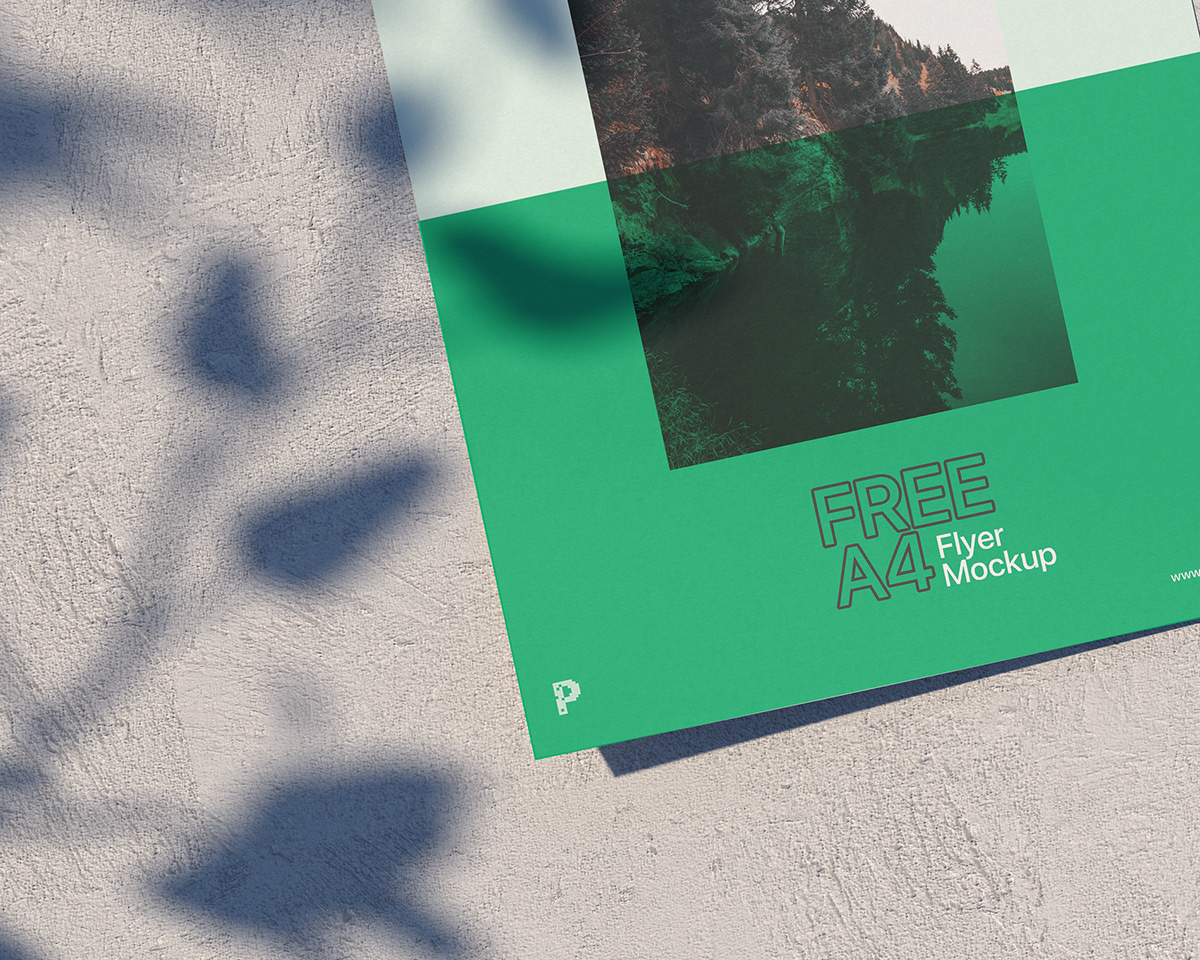 a4 flyer a4 size brochure design flyer free Mockup premium psd template Single Page