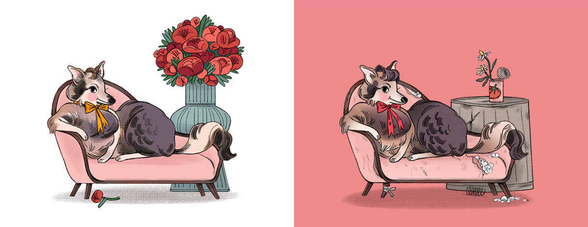 animation  Character dog girl Lady Lana petrick studio pink sofa shelter super sobaka