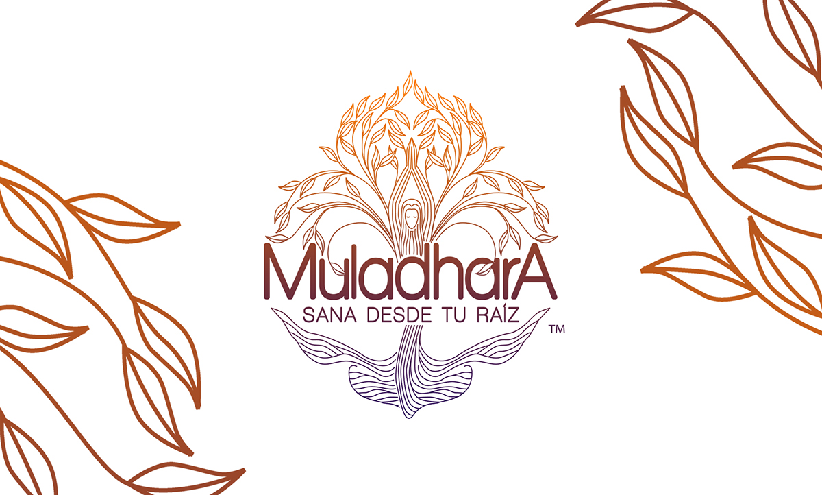 Muladhara chacra reiki tarot centro de estetica Spa logo design Flores de bach natural masajes raiz relajacion centro espiritual Yoga
