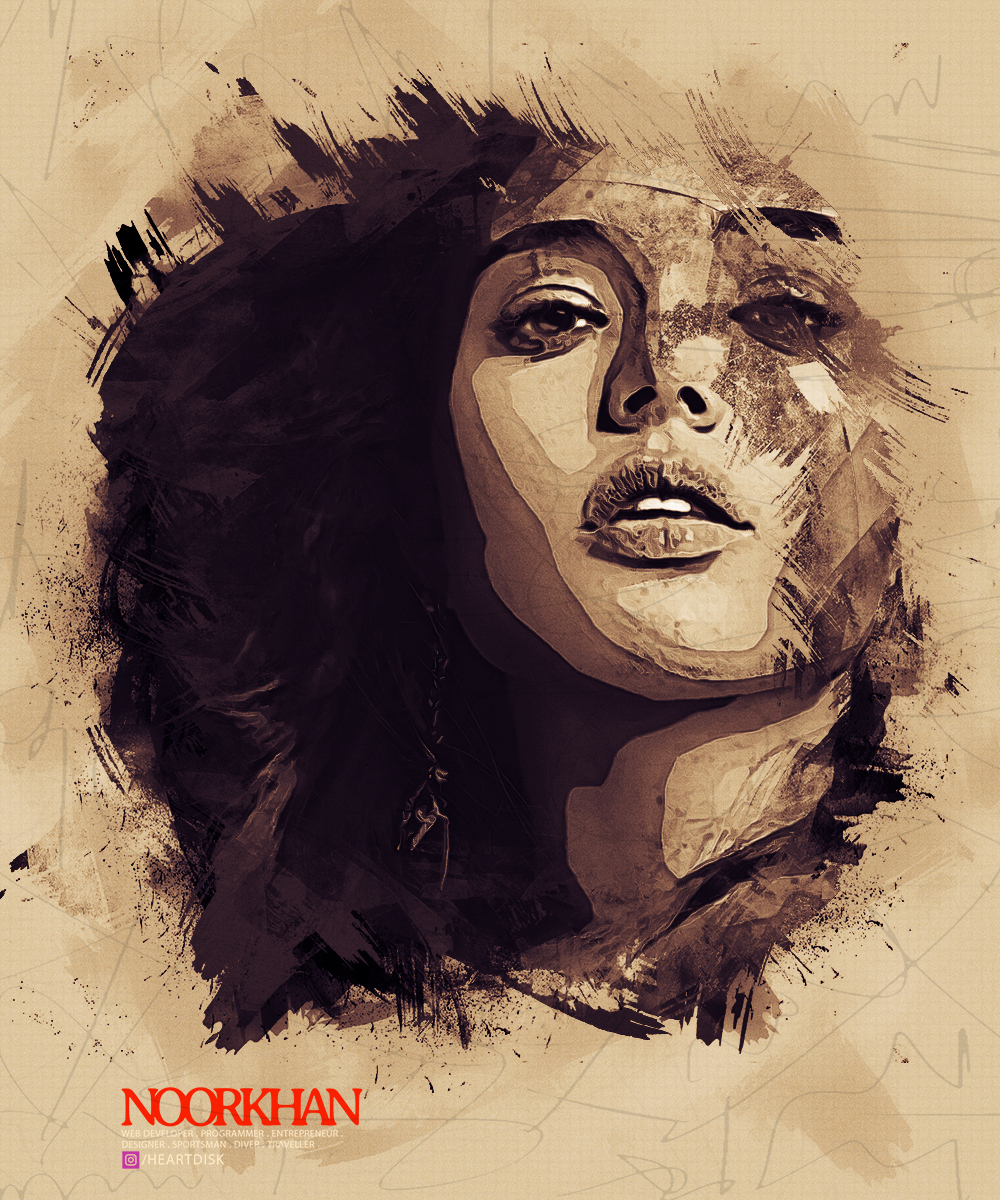painting   sketch photoshop typography   Oil Painting effects pencil sketch heartdis Lady girl