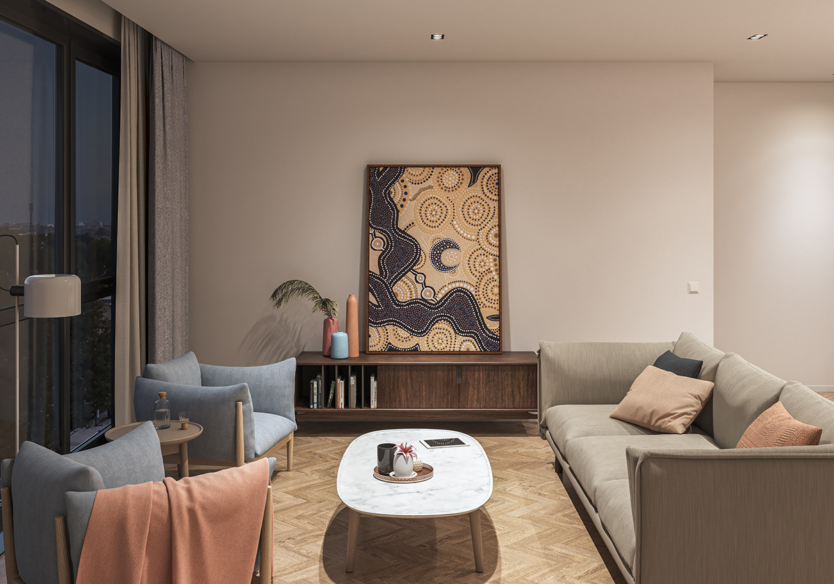 architecture archvis Australia Interior living room marketing   property real estate Render residential