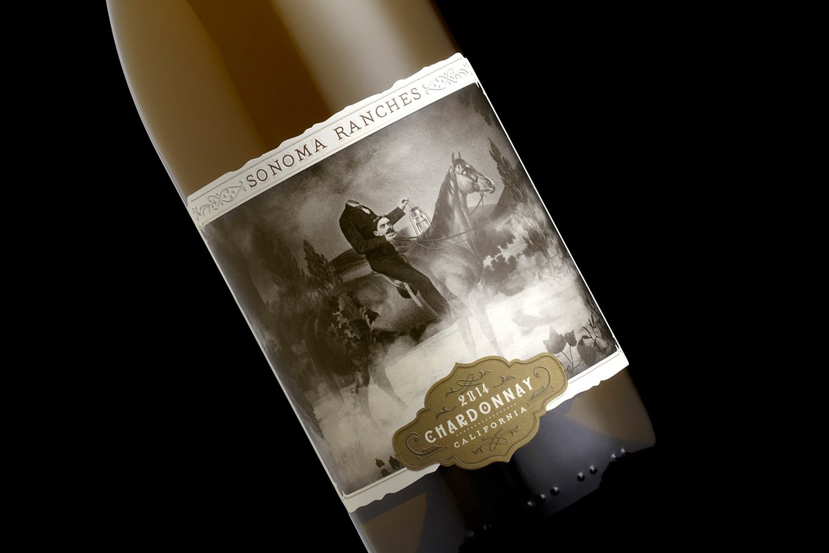 sonoma ranches Label Horseman wine vineyard pinot noir Chardonnay California stranger drink collage digital randy mora colombia