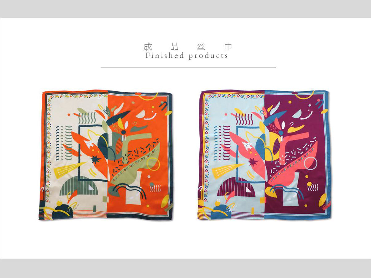 cloth design ILLUSTRATION  products scarf SILK